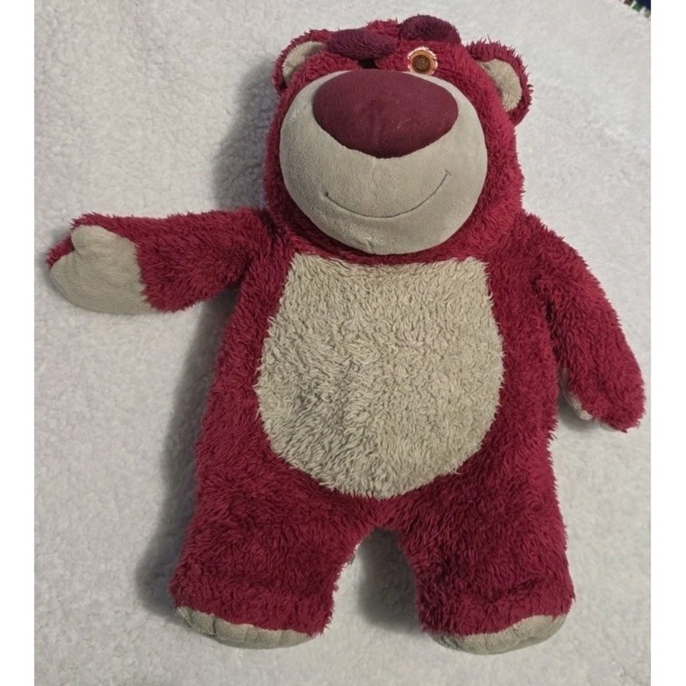 Disney Store Pixar Toy Story 3 Lotso Huggin Bear Plush 15" Strawberry Scent Doll